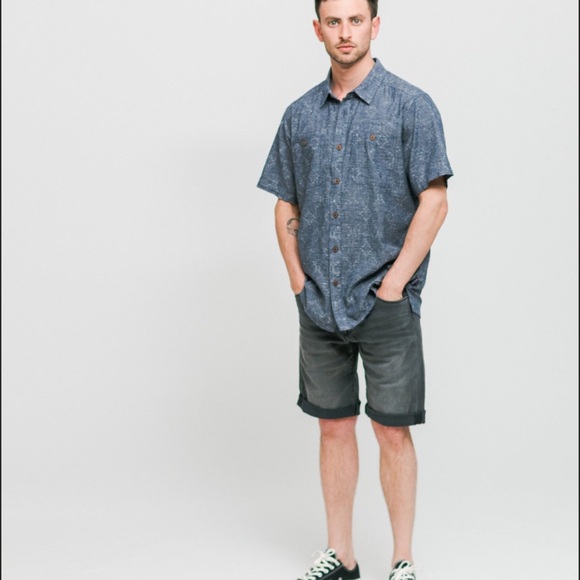 Patagonia Men’s Back Step Goshawk Dobby New Navy Shirt Sz M - Picture 3 of 14